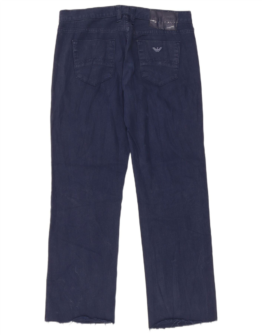 Armani Womens Straight Jeans W29 L27 Navy Blue Cotton
