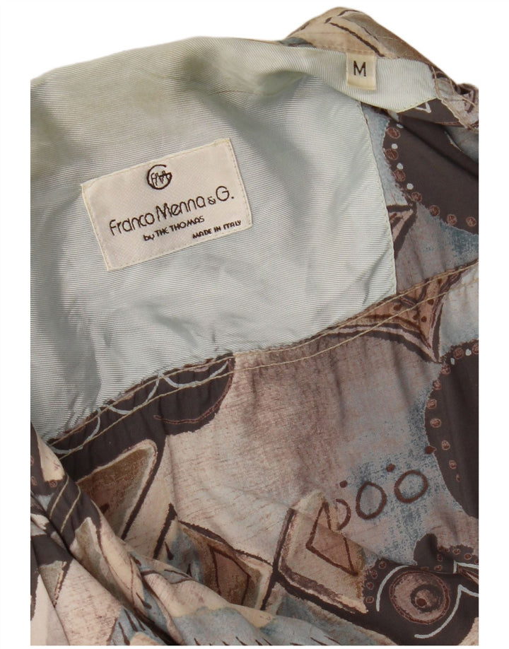 Vintage Mens Shirt Medium Multicoloured Geometric