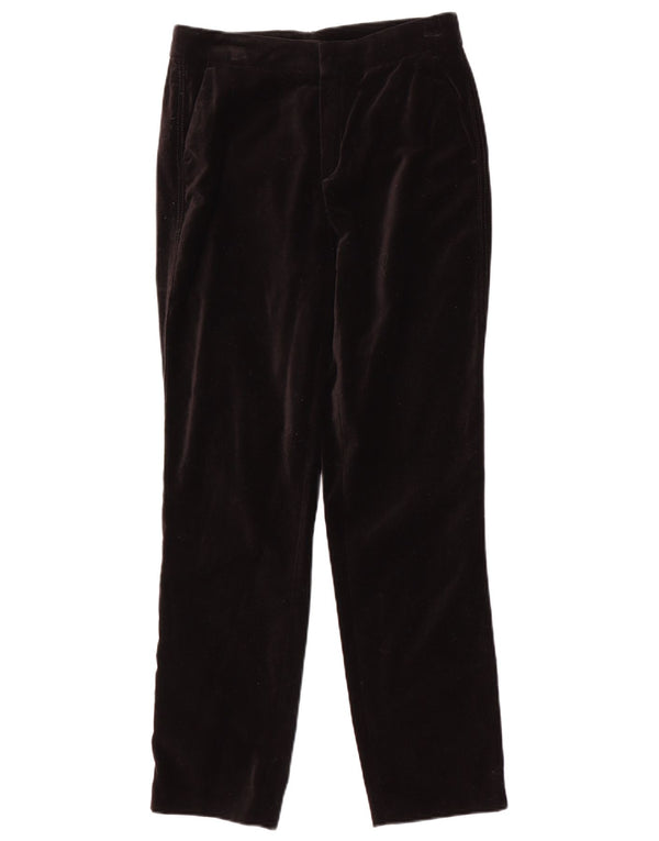 Massimo Dutti Womens Slim Velvet Chino Trousers EU 38 Small W28 L28 Black