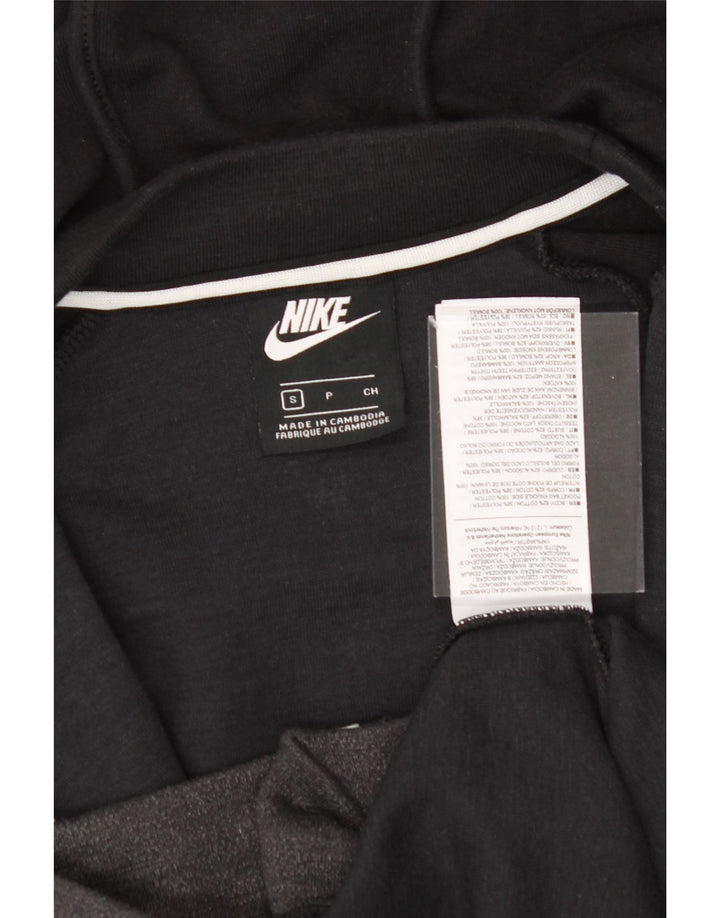 NIKE Mens Zip Hoodie Sweater Small Grey Colourblock Cotton Vintage Nike and Second-Hand Nike from Messina Hembry 