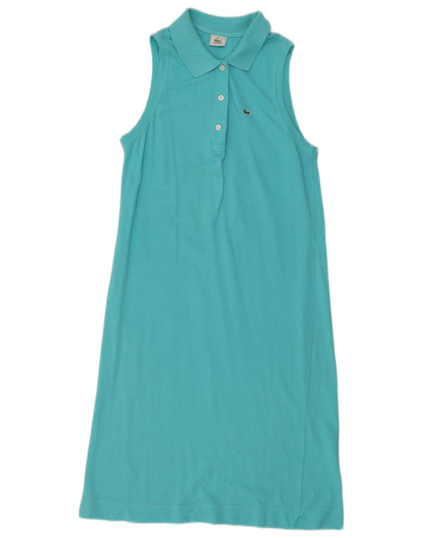 Lacoste Womens Sleeveless Polo Dress Size 40 Medium Turquoise Cotton