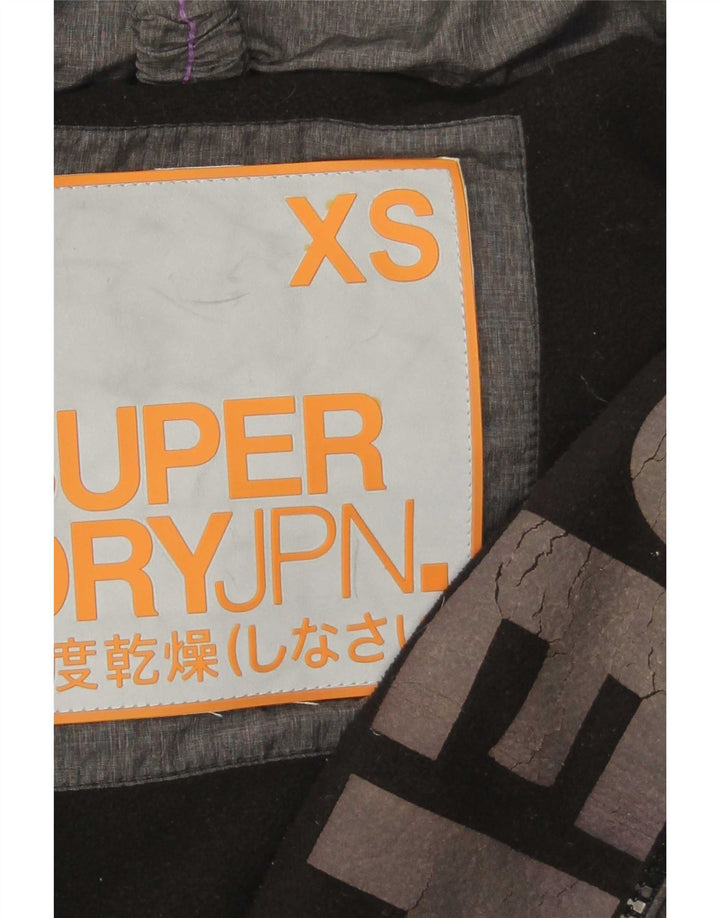 Superdry Womens Graphic Padded Jacket UK 6 XS Grey Polyester