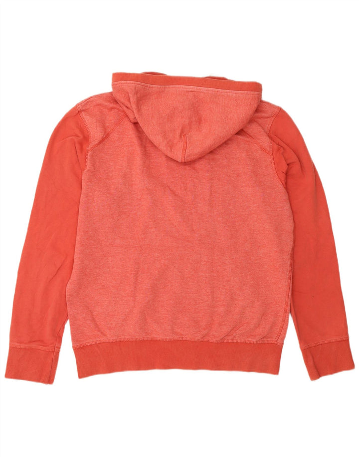 Jack & Jones Mens Graphic Button Neck Hoodie Jumper Medium Red Polyester