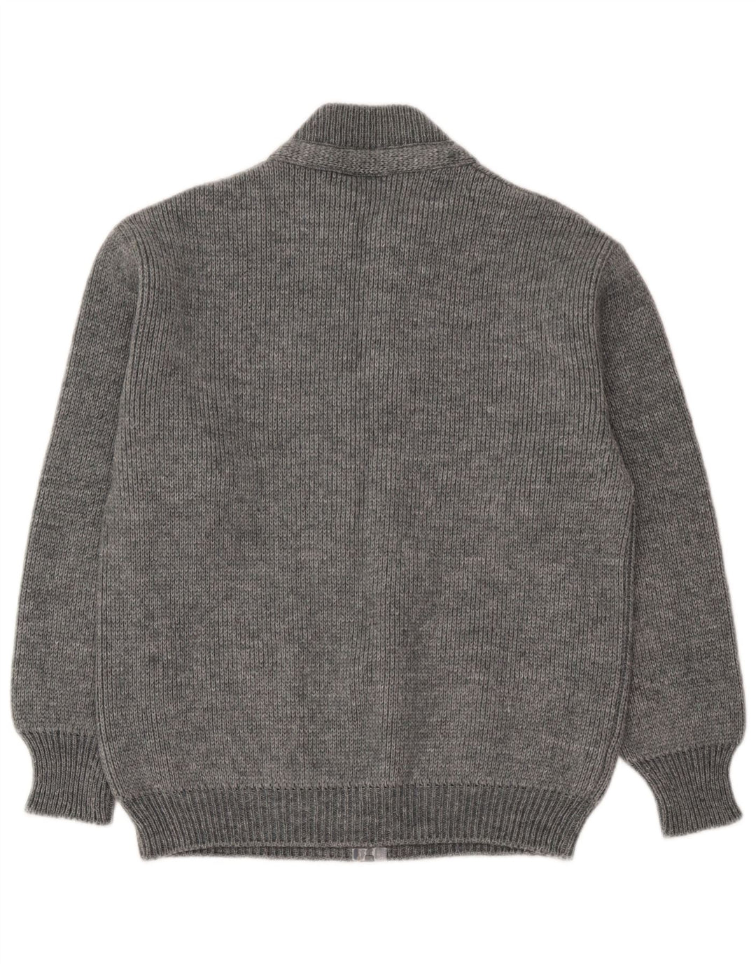 Gordon Mens Cardigan Sweater Small Grey Wool