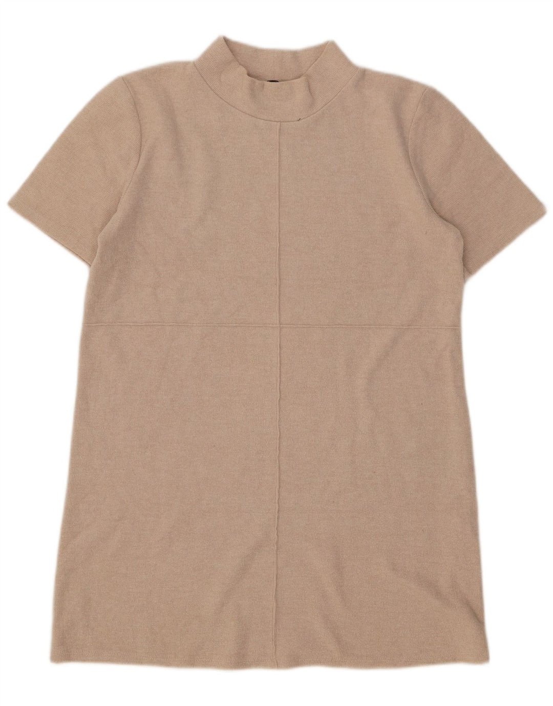 Zara Womens Shift Dress UK 16 Large Beige Cotton