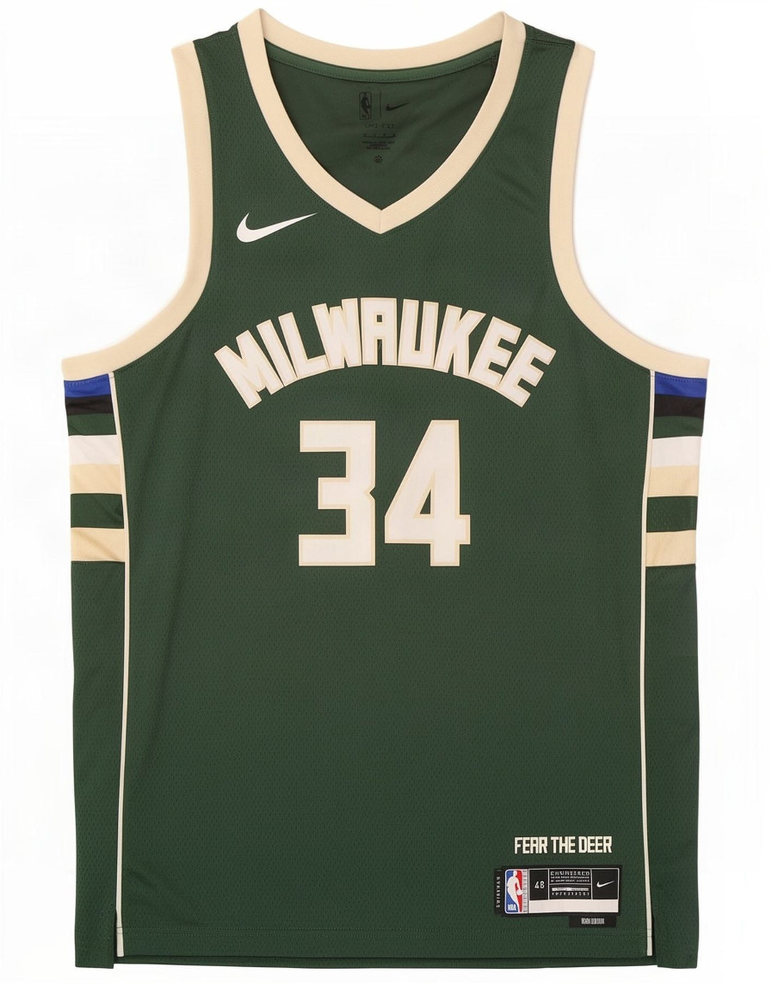 Nike Mens Milwaukee 34 Graphic Vest Top Large Green Colourblock Polyester