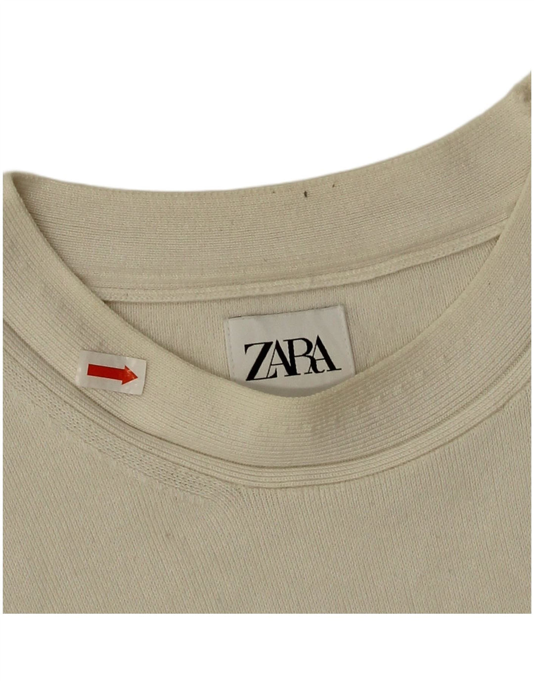Zara Womens Boat Neck Jumper Sweater UK 14 Medium White Viscose