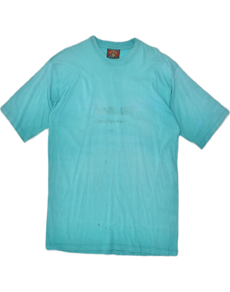 NAVIGARE Mens Graphic T-Shirt Top XL Turquoise Cotton | Vintage Navigare | Thrift | Second-Hand Navigare | Used Clothing | Messina Hembry 