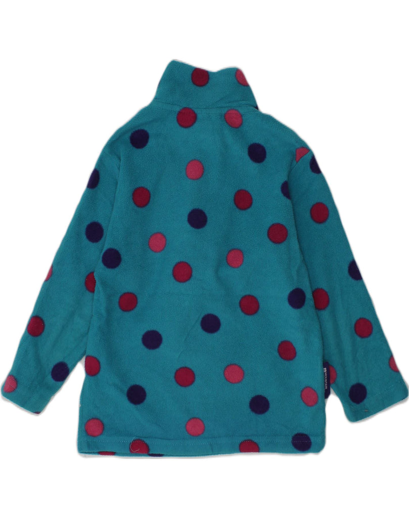 MOUNTAIN WAREHOUSE Girls Zip Neck Fleece Jumper 3-4 Years Blue Spotted | Vintage Mountain Warehouse | Thrift | Second-Hand Mountain Warehouse | Used Clothing | Messina Hembry 