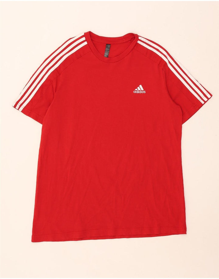 ADIDAS Mens T-Shirt Top Large Red Cotton