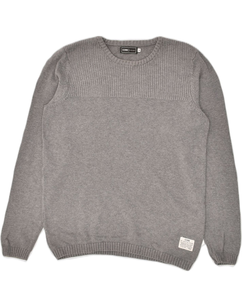 JACK & JONES Mens Crew Neck Jumper Sweater Medium Grey Cotton | Vintage Jack & Jones | Thrift | Second-Hand Jack & Jones | Used Clothing | Messina Hembry 