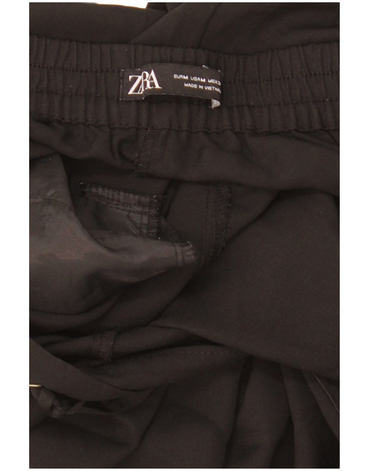 Zara Womens Tapered Casual Trousers Medium W28 L26 Black