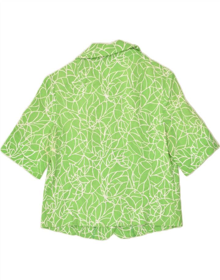 VINTAGE Womens Short Sleeve 5 Button Blazer Jacket IT 46 Large Green | Vintage Vintage | Thrift | Second-Hand Vintage | Used Clothing | Messina Hembry 