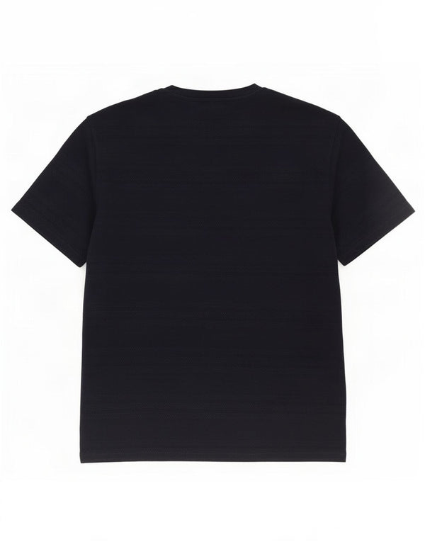 Reiss Mens T-Shirt Top Medium Navy Blue Pinstripe Cotton
