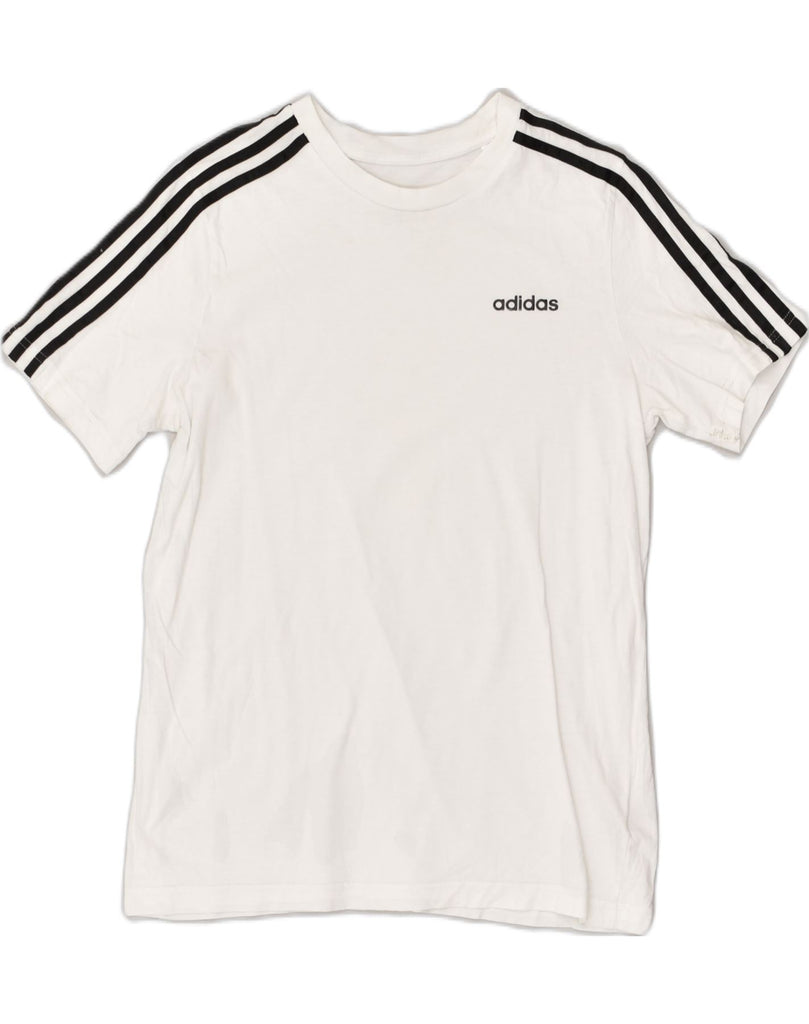 ADIDAS Boys T-Shirt Top 13-14 Years White Cotton | Vintage Adidas | Thrift | Second-Hand Adidas | Used Clothing | Messina Hembry 