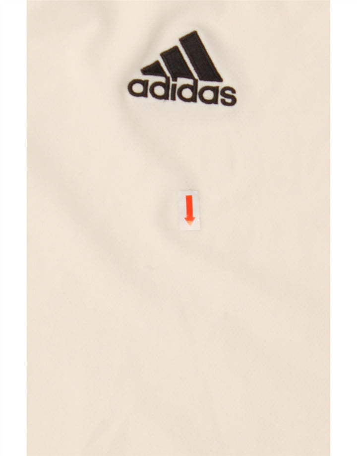 ADIDAS Mens Climalite T-Shirt Top Medium White Colourblock Polyester