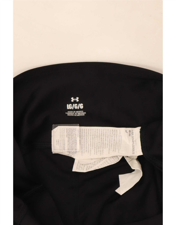 Under Armour Womens Capri Leggings UK 14 Large Black Polyester