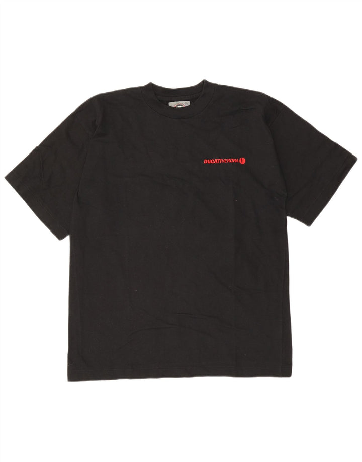 Ducati Mens Graphic T-Shirt Top Medium Black Cotton