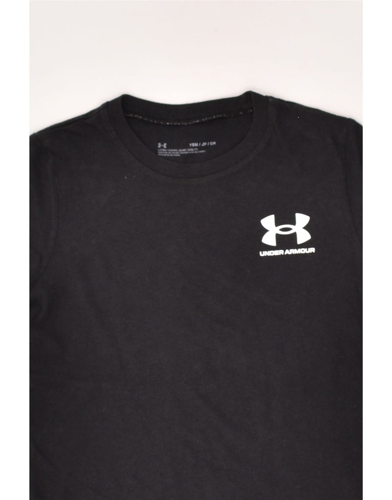 UNDER ARMOUR Boys T-Shirt Top 7-8 Years Small Black Cotton | Vintage Under Armour | Thrift | Second-Hand Under Armour | Used Clothing | Messina Hembry 