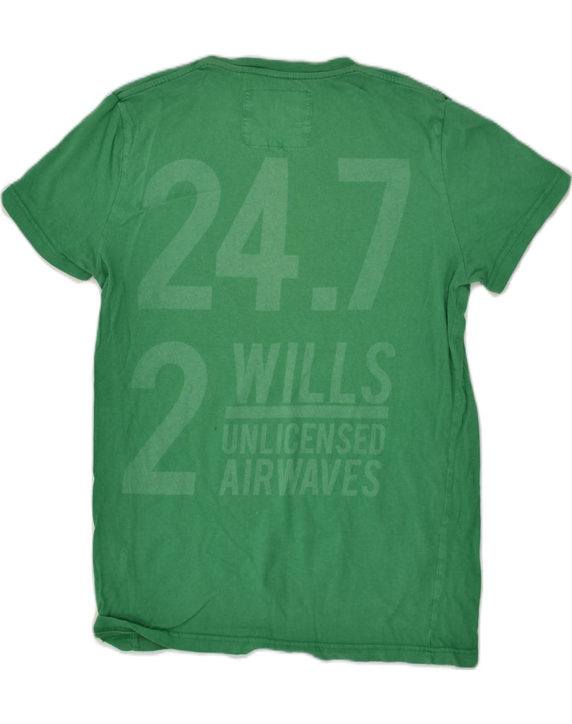 JACK WILLS Mens Graphic T-Shirt Top Small Green Cotton | Vintage Jack Wills | Thrift | Second-Hand Jack Wills | Used Clothing | Messina Hembry 