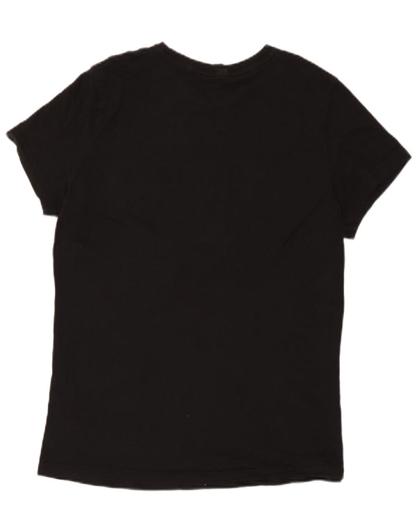 Puma Womens Graphic T-Shirt Top UK 12 Medium Black