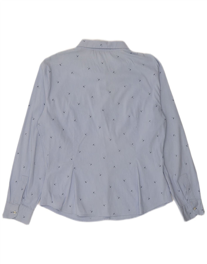 Zara Womens Abstract Pattern Shirt UK 18 XL Blue