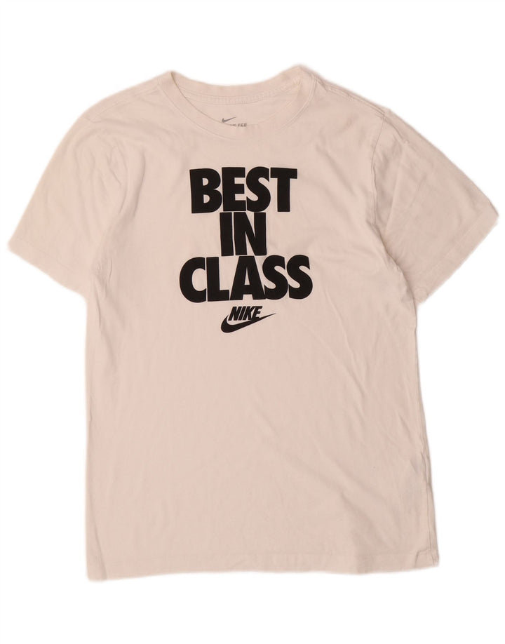Nike Mens Graphic T-Shirt Top Medium White Cotton