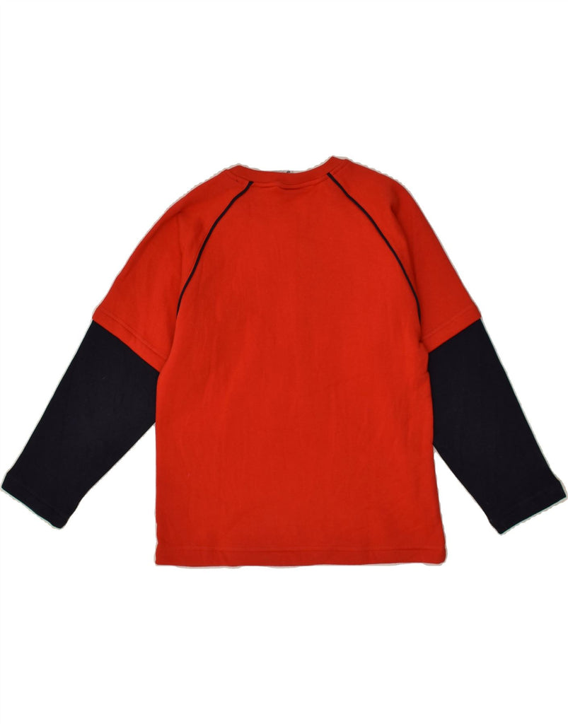 ADIDAS Boys Graphic Top Long Sleeve 11-12 Years Red Colourblock Cotton | Vintage Adidas | Thrift | Second-Hand Adidas | Used Clothing | Messina Hembry 