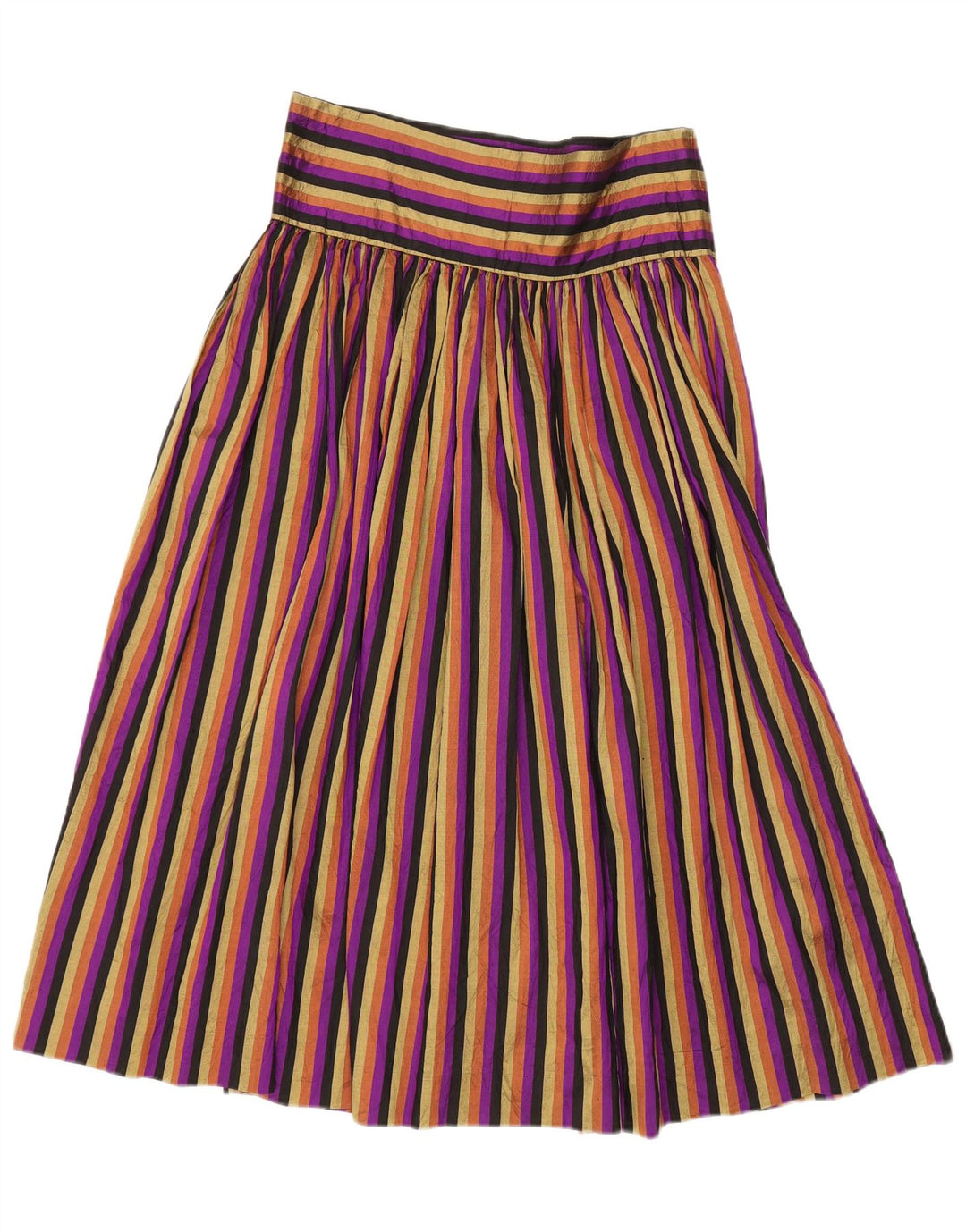 Vintage Womens High Waist A-Line Skirt W30 Medium Multicoloured Striped
