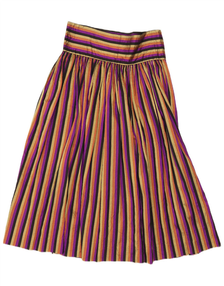 Vintage Womens High Waist A-Line Skirt W30 Medium Multicoloured Striped