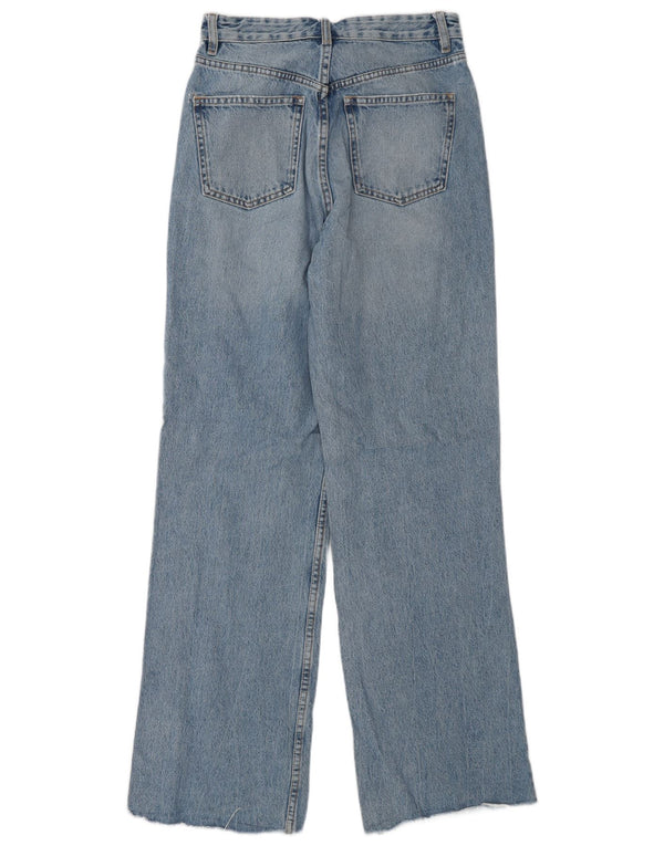 Zara Womens Distressed High Waist Jeans EU 38 Small W28 L34 Blue Cotton