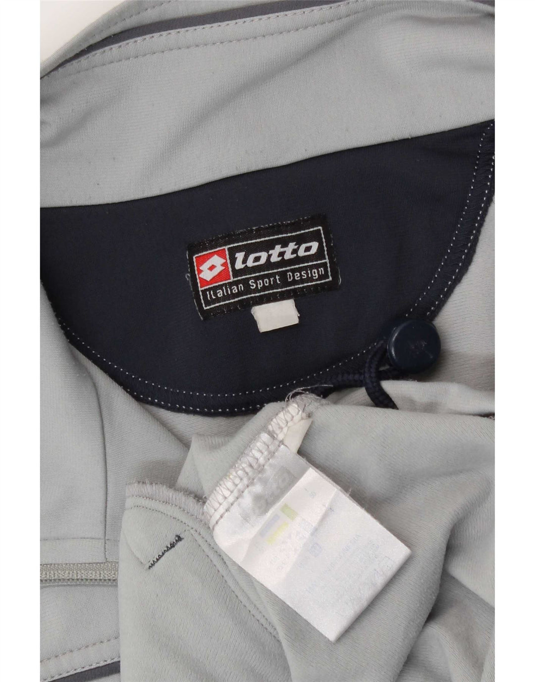 Lotto Mens Graphic Tracksuit Top Jacket UK 40/42 Large Grey Polyester
