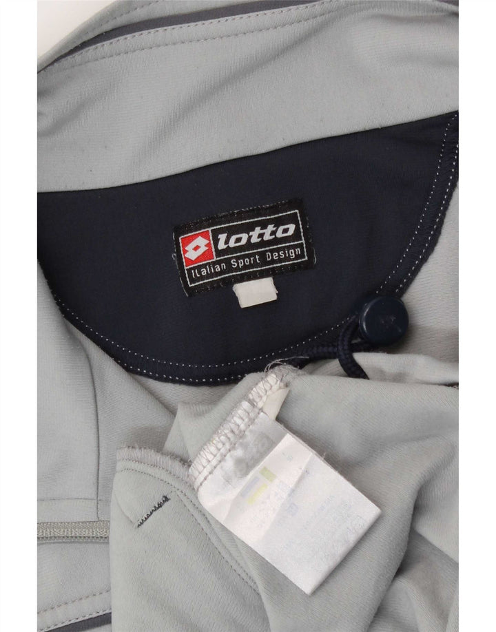 Lotto Mens Graphic Tracksuit Top Jacket UK 40/42 Large Grey Polyester