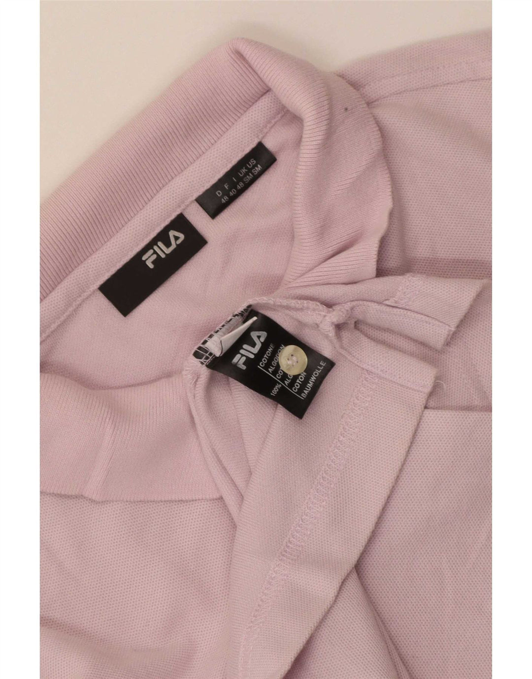Fila Mens Polo Shirt Small Purple Cotton