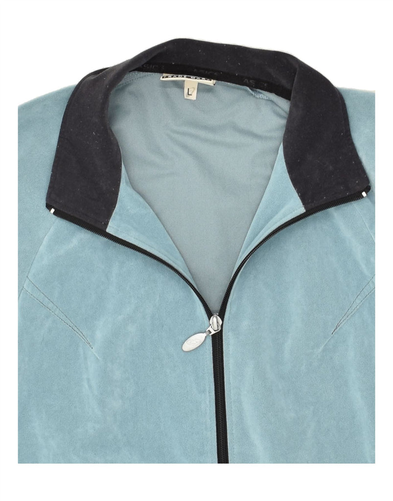 ASICS Mens Tracksuit Top Jacket Large Blue Polyester | Vintage Asics | Thrift | Second-Hand Asics | Used Clothing | Messina Hembry 