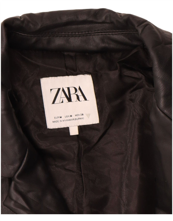 Zara Womens Oversized 1 Button Blazer Jacket UK 14 Medium Black