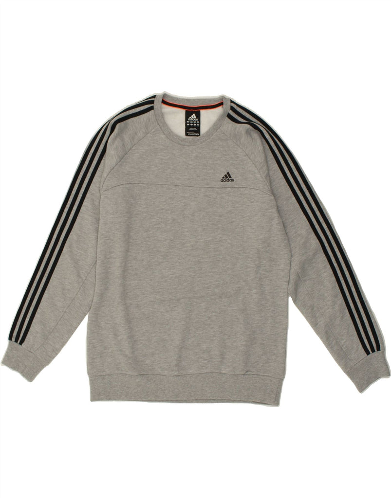 ADIDAS Mens Sweatshirt Jumper Large Grey Cotton | Vintage Adidas | Thrift | Second-Hand Adidas | Used Clothing | Messina Hembry 