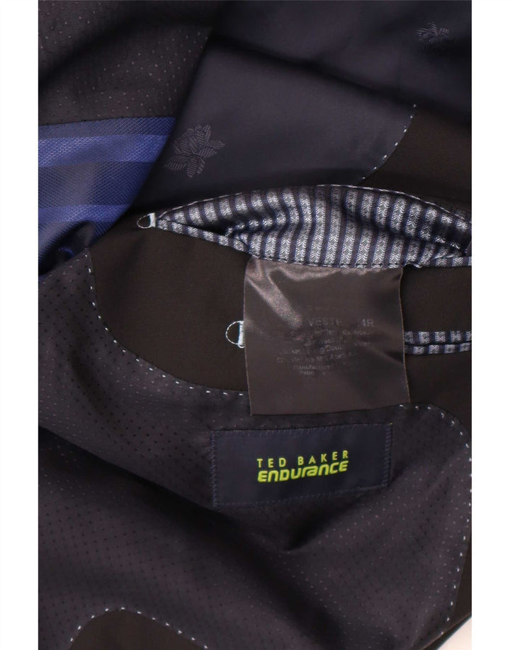 Ted Baker Mens 2 Button Blazer Jacket UK 44 2XL Black Wool