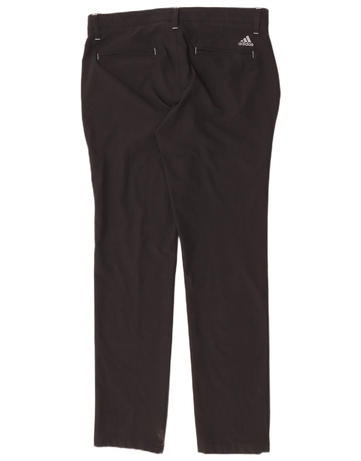 Adidas Mens Slim Chino Trousers W32 L32 Black Polyester