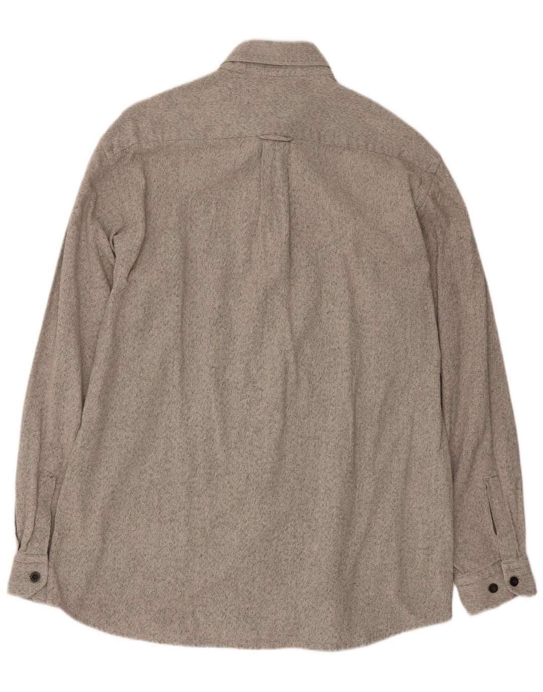 Hugo Boss Mens Flannel Shirt Large Grey Flecked Cotton