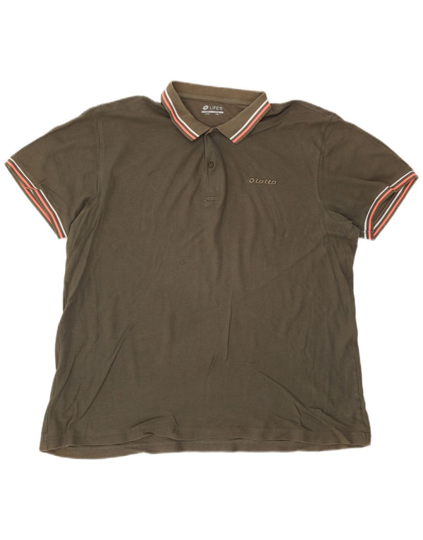 LOTTO Mens Life's Polo Shirt 2XL Khaki