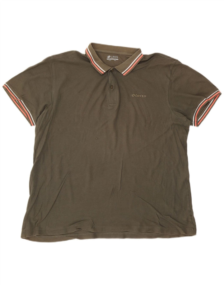 LOTTO Mens Life's Polo Shirt 2XL Khaki