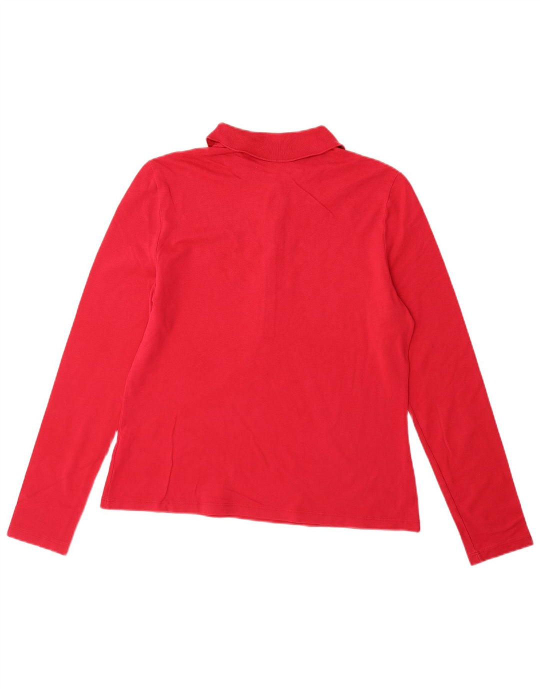 LACOSTE Womens Slim Fit Long Sleeve Polo Shirt Size 44 Large Pink Cotton