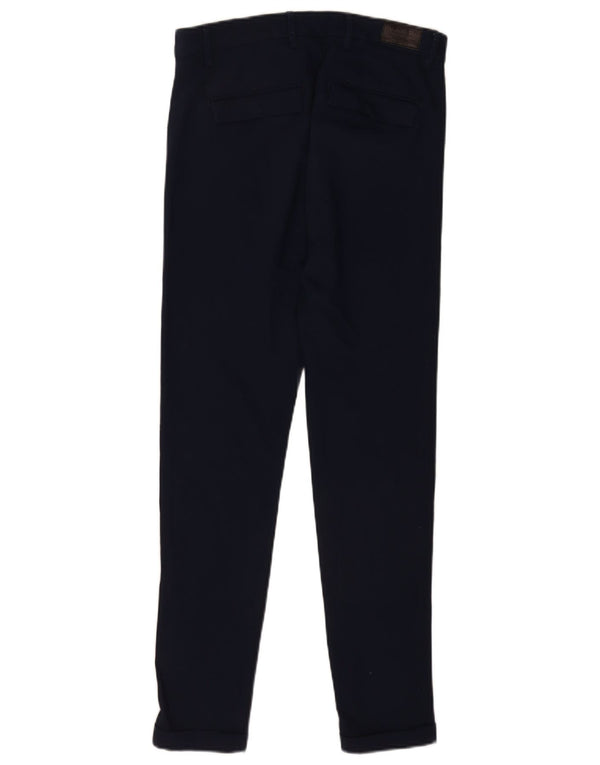 Zara Mens Skinny Chino Trousers EU 38 Small W30 L29 Navy Blue