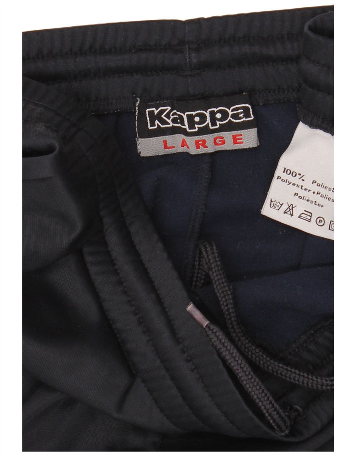 Kappa Mens Tracksuit Trousers Large Navy Blue Polyester