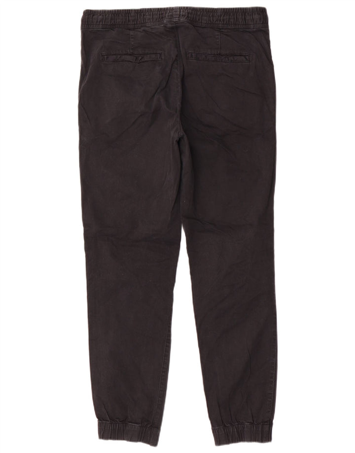 Zara Mens Joggers Chino Trousers Medium W32 L28 Black Cotton