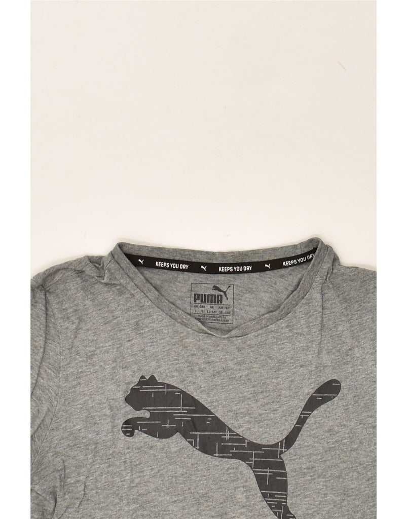 PUMA Boys Graphic T-Shirt Top 11-12 Years Grey | Vintage Puma | Thrift | Second-Hand Puma | Used Clothing | Messina Hembry 