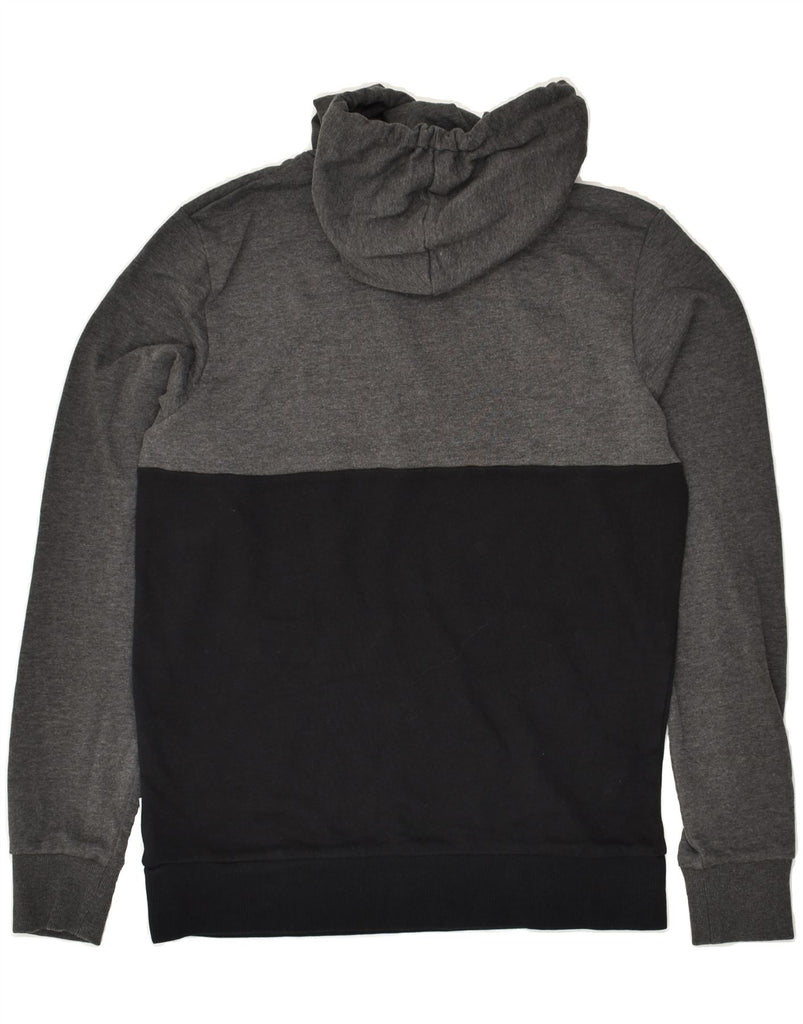 JACK & JONES Mens Graphic Hoodie Jumper Small Black Colourblock Cotton | Vintage Jack & Jones | Thrift | Second-Hand Jack & Jones | Used Clothing | Messina Hembry 