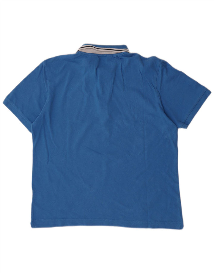 Kappa Mens Polo Shirt Medium Blue Cotton