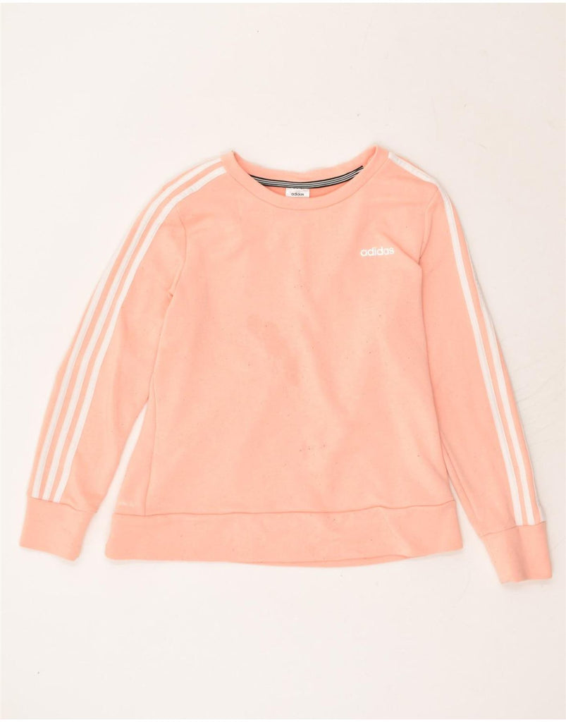 ADIDAS Womens Sweatshirt Jumper UK 12-14 Medium Pink Cotton | Vintage Adidas | Thrift | Second-Hand Adidas | Used Clothing | Messina Hembry 